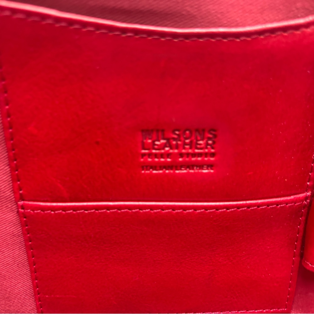 WILSONS RED LEATHER Brief Case/Business - Picture 5 of 6